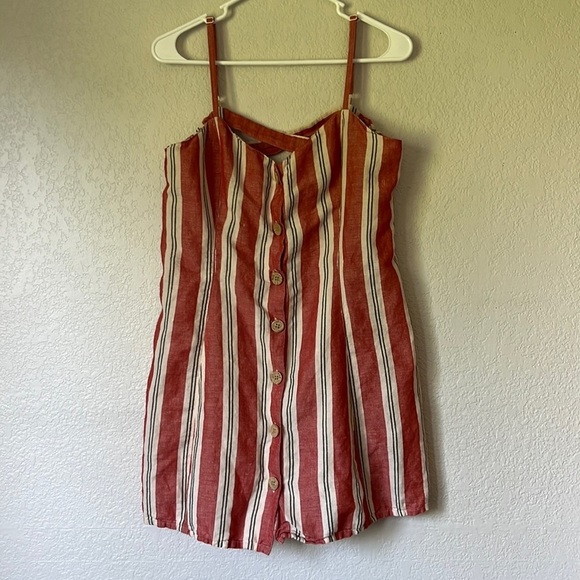 Urban Outfitters Dresses & Skirts - Urban Outfitters Striped Ladder Back Linen Mini Dress